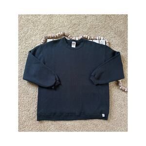 Vintage 90s Russell Athletic Black Pullover Crewneck Sweatshirt